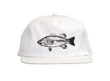 Load image into Gallery viewer, Black Bass Strapback Hat \ White
