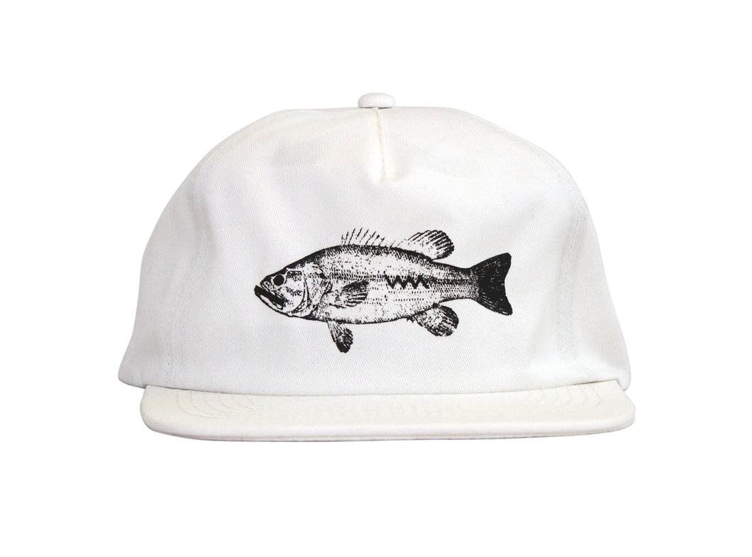 Black Bass Strapback Hat \ White