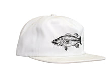 Load image into Gallery viewer, Black Bass Strapback Hat \ White
