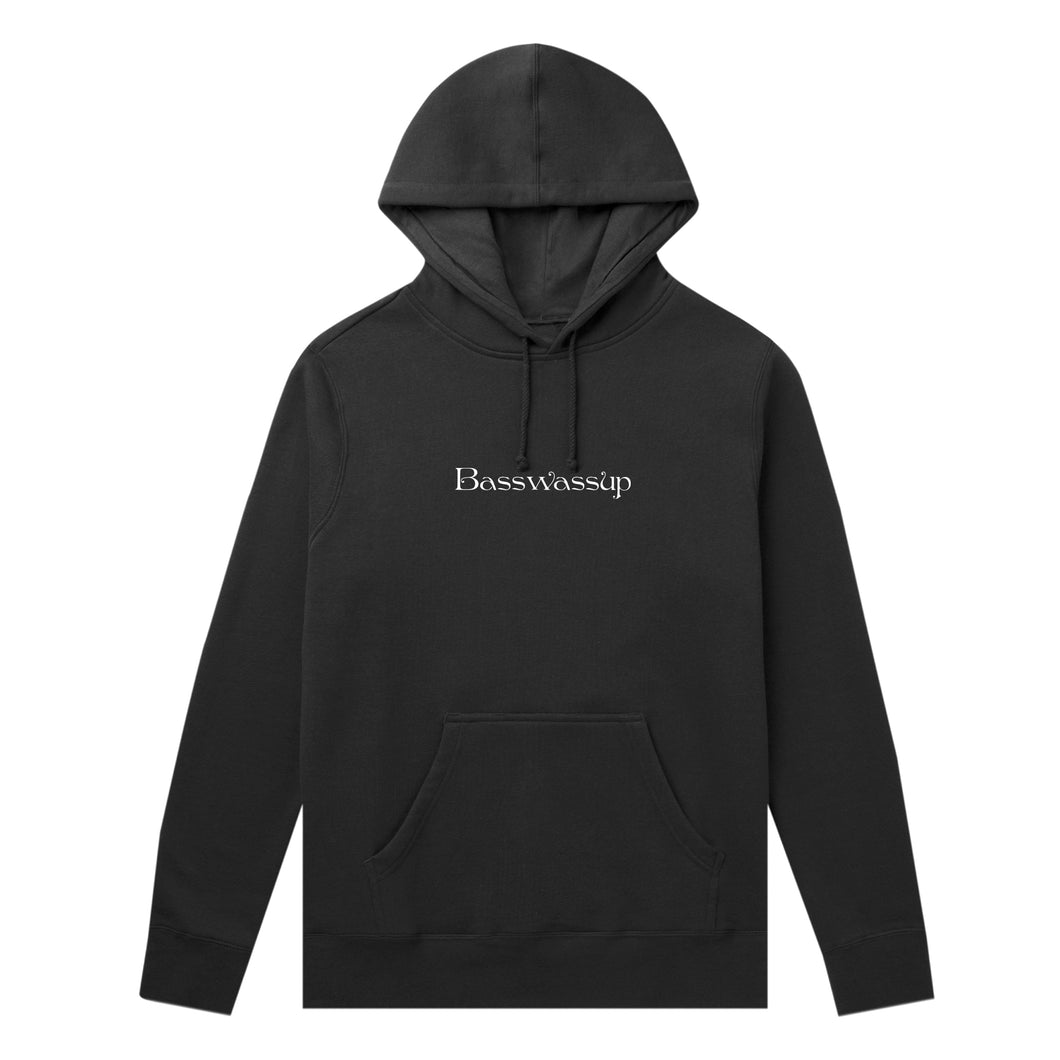 Script Pullover Hoodie \ Black