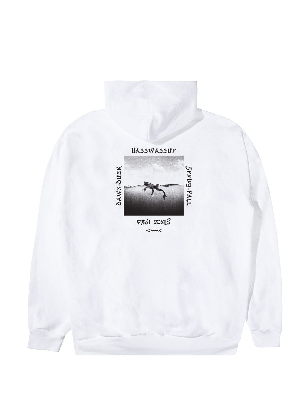 Popper Pull Over Hoodie \ White