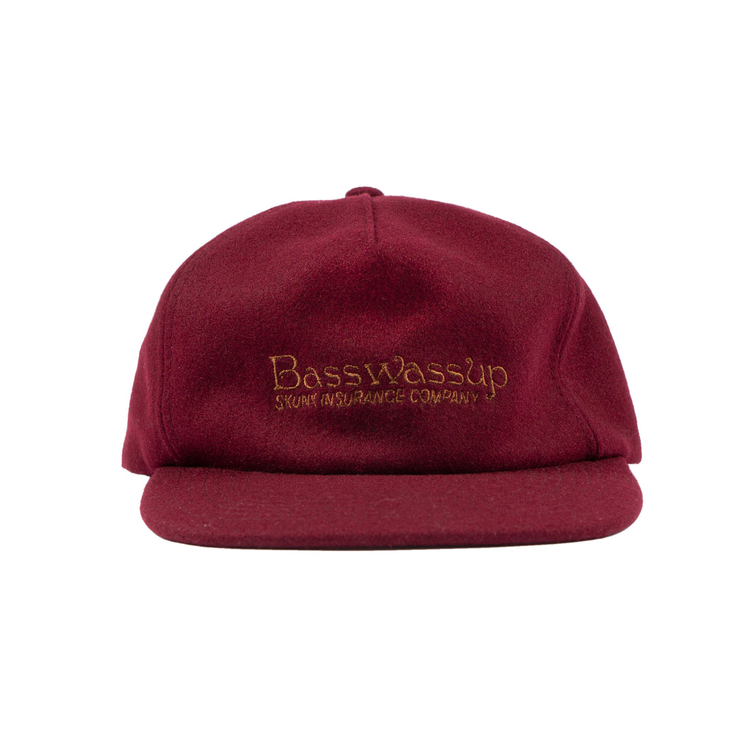 Skunk Insurance Strapback Hat \ Maroon